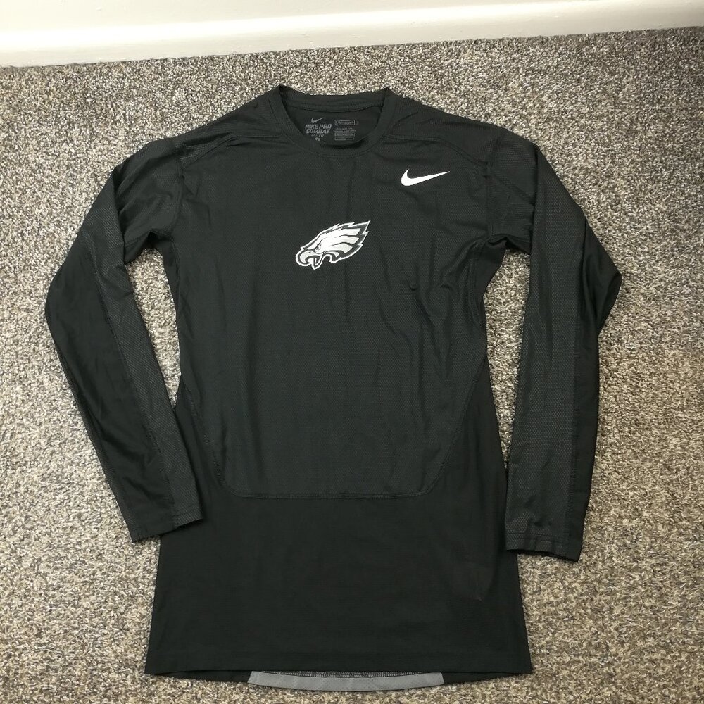 Philadelphia Eagles Shirt Nike Pro Combat Compression Long Sleeve Mens Large